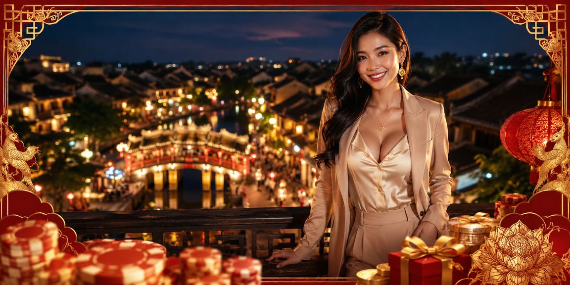 Người chơi cá cược casino tại chợ đêm Hội An với không khí sôi động